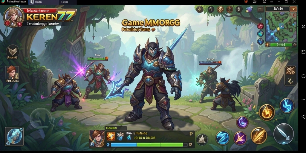 Tangkapan layar KEREN77 menampilkan aksi seru dalam gameplay MMORPG.