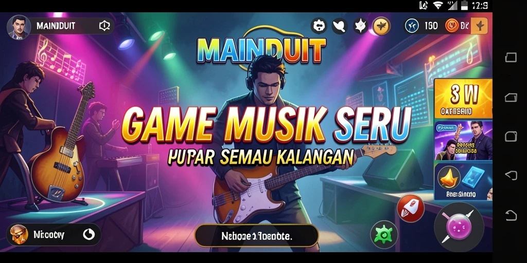 Screenshot gameplay <strong>MAINDUIT</strong> menampilkan pemain menikmati pengalaman musik seru.